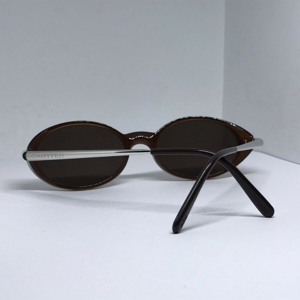 SOLD! Cartier Havana Oval Platinum Glasses Sunglasses - Picture 5 of 7
